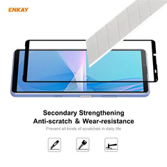 ENKAY Hat-Prince Full Glue 0.26mm 9H 2.5D Tempered Glass Full Coverage Film, For Sony Xperia 10 III(1 PC), For Sony Xperia 1 III(1 PC), For Motorola Moto G10 / G20 / G30(1 PC)