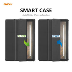 ENKAY PU Leather + Plastic Smart Case with Three-folding Holder for Amazon Fire HD 10 / 10 Plus (2021), For Amazon Fire HD 10 / 10 Plus (2021)