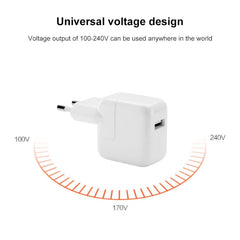 12W USB Port Travel Charger for iPad Series / iPod Series / iPhone Series , EU Plug