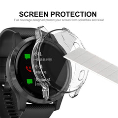 ENKAY Hat-Prince Full Coverage Transparent TPU Soft Case, For Garmin Venu 2 45mm / Vivoactive 4 45mm, For Garmin Venu 2S 40mm / Vivoactive 4S 40mm