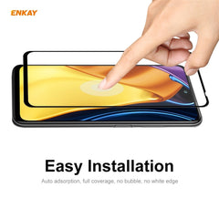 10 PCS ENKAY Hat-Prince Full Glue 0.26mm 9H 2.5D Tempered Glass Full Coverage Film