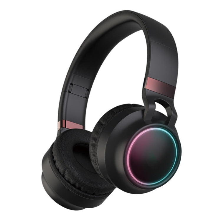 Colorful LED Bluetooth 5.0 Headphones Foldable Wireless HiFi Stereo Headset with Mic, Support TF Card / 3.5mm AUX