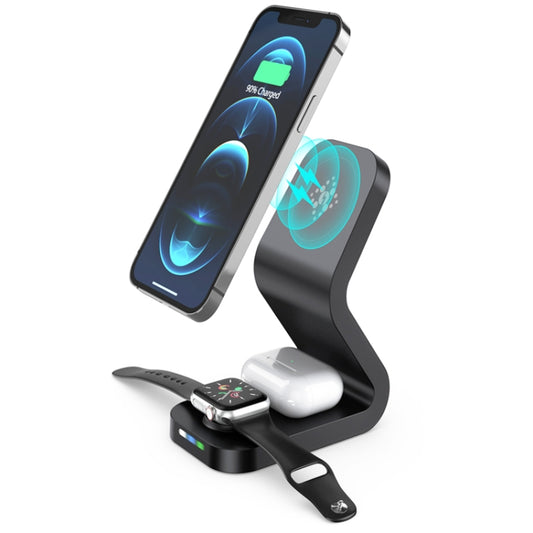 B-13 15W Max 3 in 1 Magnetic Wireless Charger for Mobile Phones & Apple Watchs & AirPods