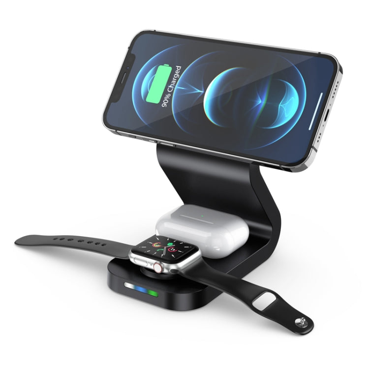 B-13 15W Max 3 in 1 Magnetic Wireless Charger for Mobile Phones & Apple Watchs & AirPods