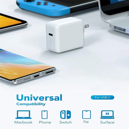 30W USB-C / Type-C Laptop Portable Power Adapter with 1.8m USB-C / Type-C to USB-C / Type-C Charging Cable,, 30W US Plug, 30W EU Plug, 30W UK Plug, 30W AU Plug