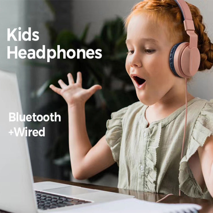 BOBo Kids Gift Bluetooth 5.0 Bass Noise Cancelling Stereo Wireless Headset With Mic, Support TF Card / FM / AUX-in