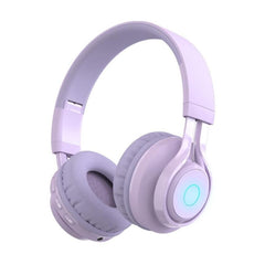 BT06C Cute Wireless Bluetooth 5.0 Headset for Children with Microphone LED Light Suppport Aux-in