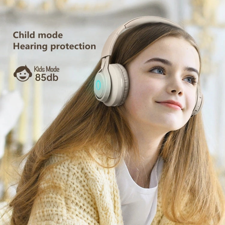 BT06C Cute Wireless Bluetooth 5.0 Headset for Children with Microphone LED Light Suppport Aux-in