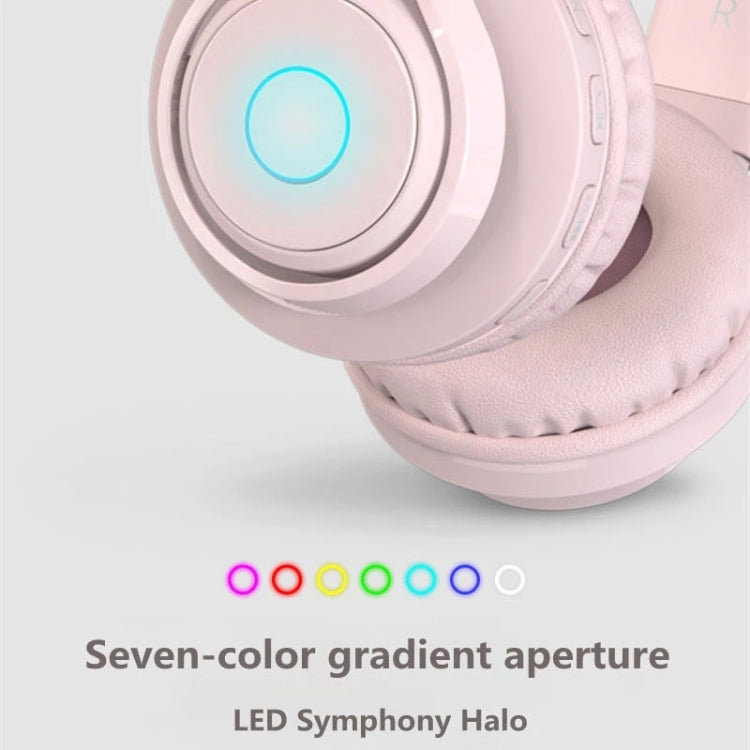 BT06C Cute Wireless Bluetooth 5.0 Headset for Children with Microphone LED Light Suppport Aux-in