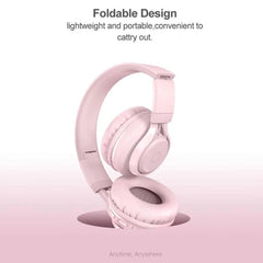 BT06C Cute Wireless Bluetooth 5.0 Headset for Children with Microphone LED Light Suppport Aux-in