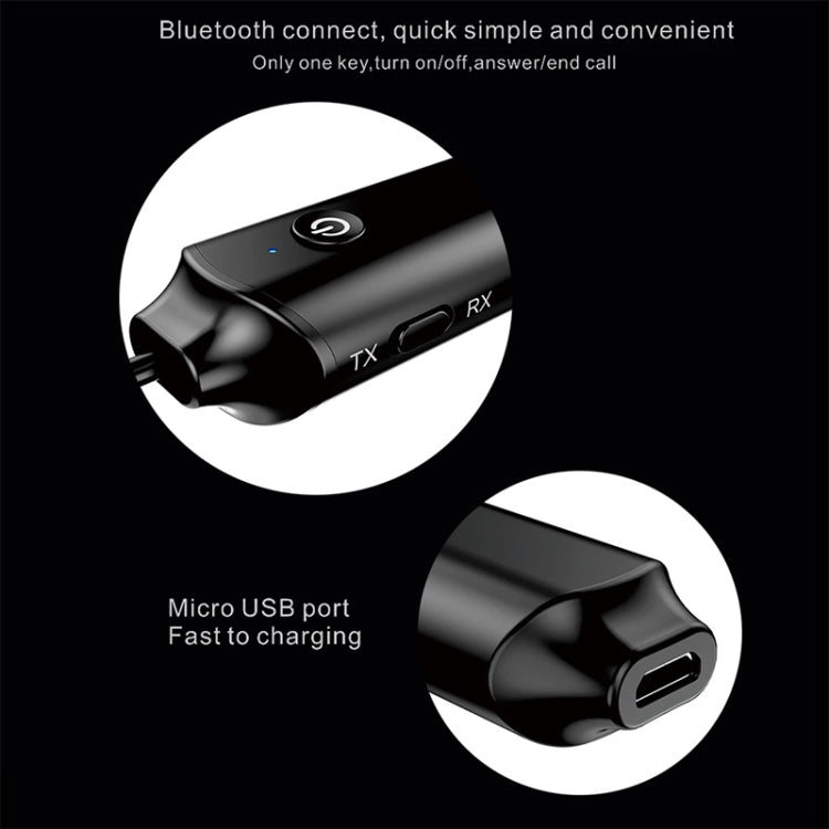 B12 Bluetooth Receiver and Transmitter 3.5mm Jack Audio Adapter for TV Computer Car Stereo