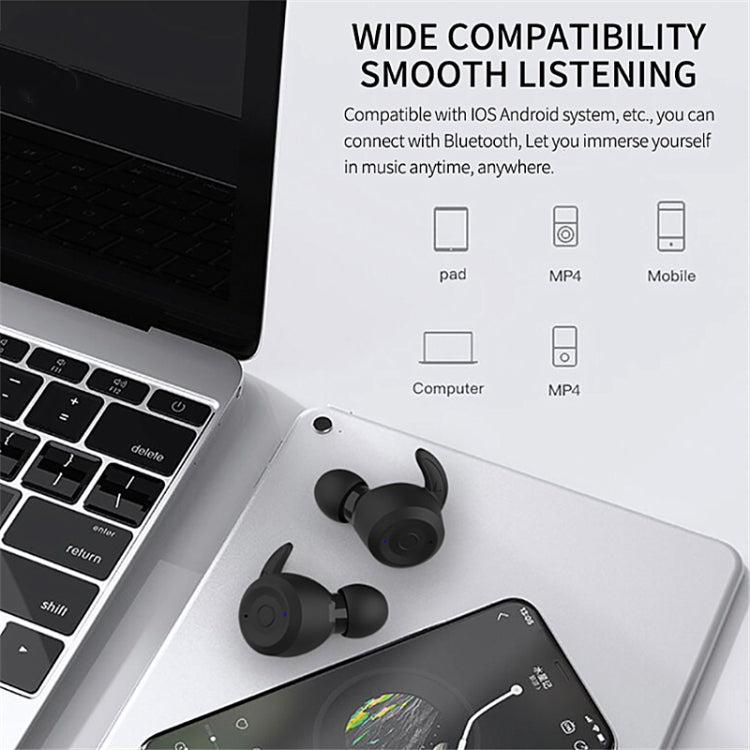 T20 TWS Bluetooth Hooks Wireless Sports Headphones with Charging Box IPX6 Waterproof Noise-cancelling Earphones