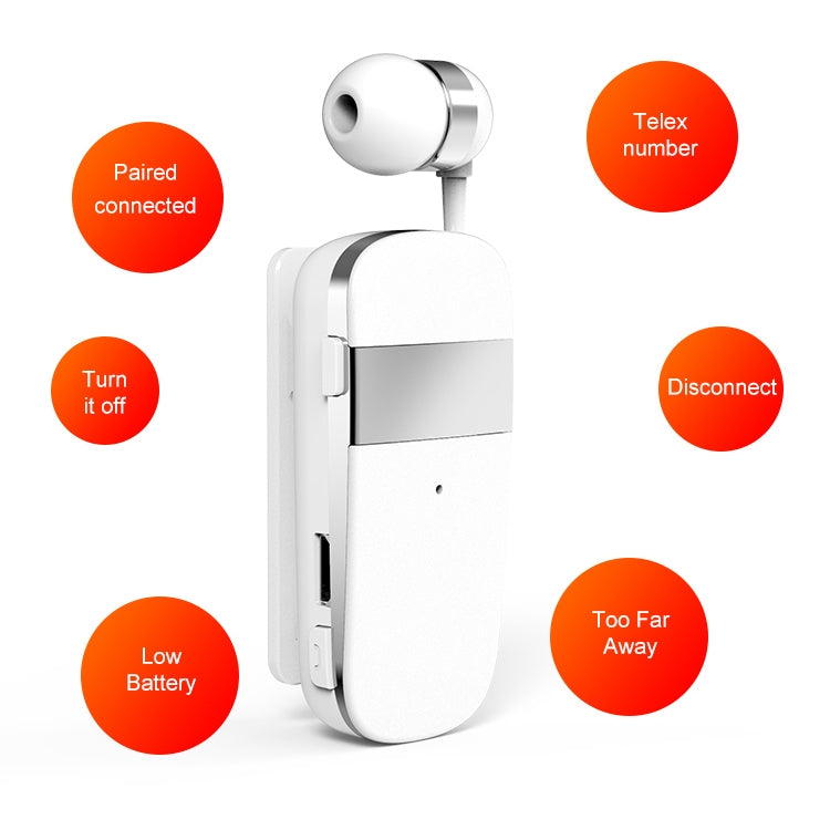 K53 Stereo Wireless Bluetooth Headset Calls Remind Vibration Wear-Clip Driver Auriculares Earphone For Phone