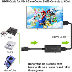 1080P N64 to HDMI Digital Analog Converter Video Cable Adapter, 1080P Adapter