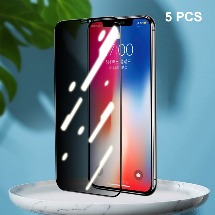 5 PCS ENKAY Hat-Prince Full Coverage 28 Degree Privacy Screen Protector Anti-spy Tempered Glass Film, For iPhone 12 / 12 Pro, For iPhone 12 mini, For iPhone 12 Pro Max, For iPhone 11 Pro / XS / X, For iPhone 11 / XR, For iPhone 11 Pro Max