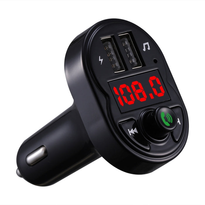 X1 Car Handsfree Kit FM Transmitter Wireless Audio Receiver MP3 Player Dual USB Fast Charger, X1
