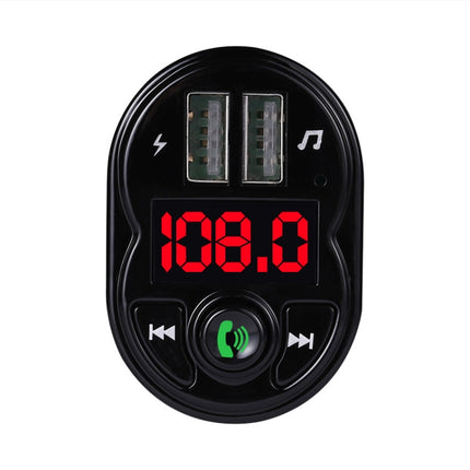 X1 Car Handsfree Kit FM Transmitter Wireless Audio Receiver MP3 Player Dual USB Fast Charger, X1