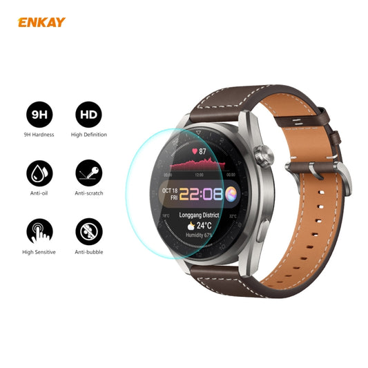 For Huawei WATCH 3 Pro 48mm ENKAY Hat-Prince 0.2mm 9H 2.15D Curved Edge Tempered Glass Screen Protector Watch Film, For Huawei WATCH 3 Pro 48mm (1 PC), For Huawei WATCH 3 Pro 48mm (2 PCS), For Huawei WATCH 3 Pro 48mm (5 PCS)����������������������������...