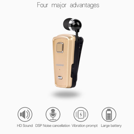 F980 CSR4.1 Retractable Cable Caller Vibration Reminder Anti-theft Bluetooth Headset