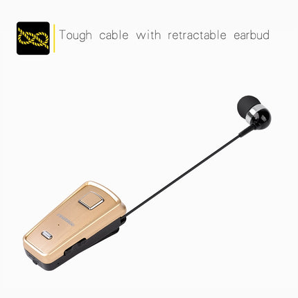 F980 CSR4.1 Retractable Cable Caller Vibration Reminder Anti-theft Bluetooth Headset