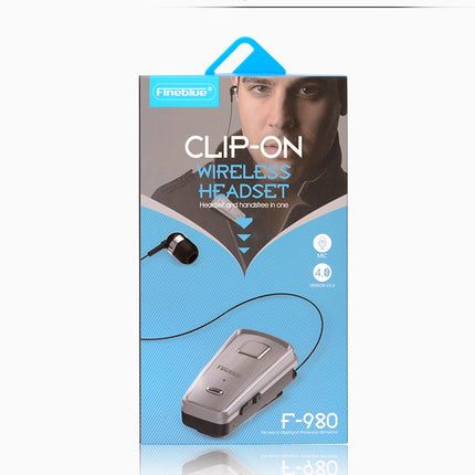 F980 CSR4.1 Retractable Cable Caller Vibration Reminder Anti-theft Bluetooth Headset