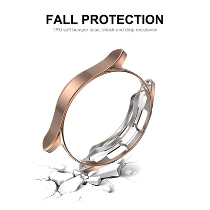 For Samsung Galaxy Watch4 Classic 46mm ENKAY Hat-Prince Full Coverage Electroplate Soft Case TPU HD Clear Cover + Tempered Glass Protector, For Samsung Galaxy Watch4 Classic 46mm