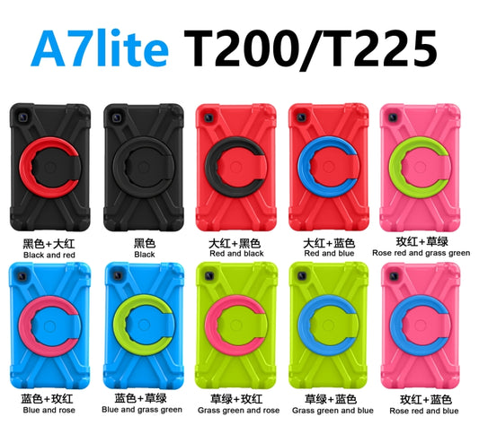 PC + Silicone Shockproof Combination Case with 360 Degree Rotating Holder & Handle, For Galaxy Tab A7 Lite T220/T225