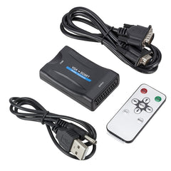 1080P VGA to SCART Audio Video Converter Adapter, VGA to SCART