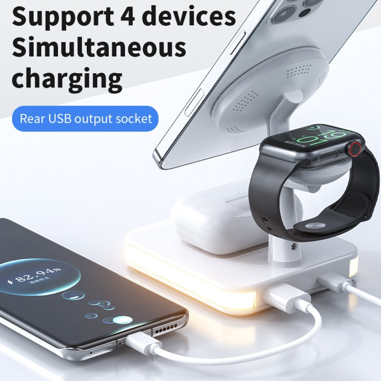 WX-991 Magnetic 4 in 1 Wireless Charger for iPhone 12 Series / iWatch / AirPods or other Smart Phones