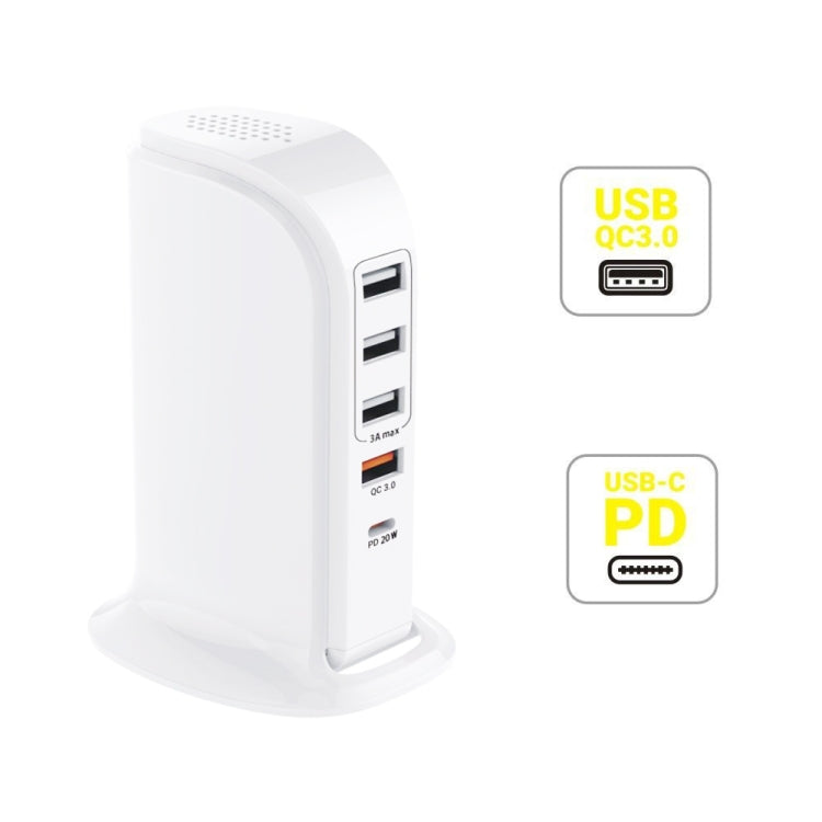 PD-36W PD3.0 + QC3.0 4-port USB Mobile Phone Charging Sailboat Multi Port Charger,, EU Plug, AU Plug, UK Plug, US Plug