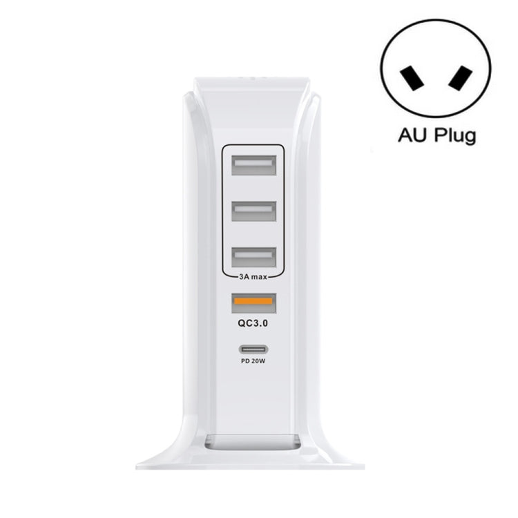 PD-36W PD3.0 + QC3.0 4-port USB Mobile Phone Charging Sailboat Multi Port Charger,