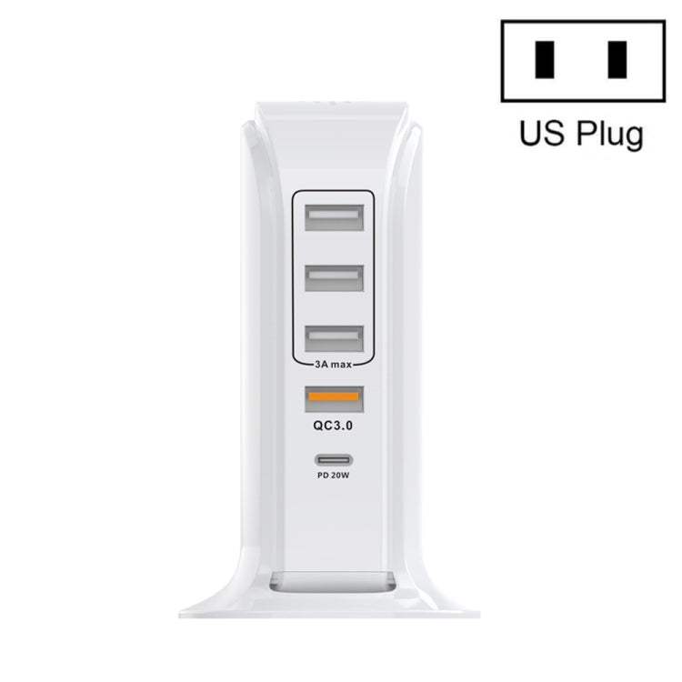 PD-36W PD3.0 + QC3.0 4-port USB Mobile Phone Charging Sailboat Multi Port Charger,