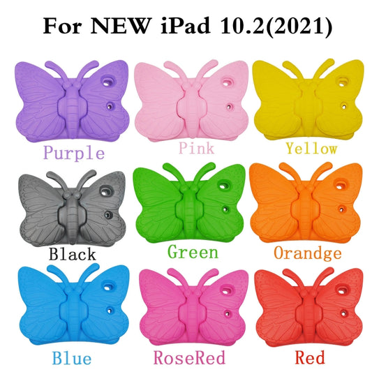 Butterfly Bracket Style EVA Children Falling Proof Cover Protective Case, For iPad 10.2 2021