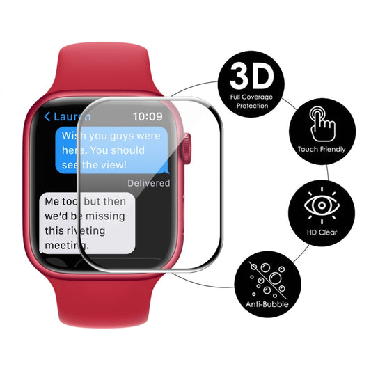 For Apple Watch Series 7 41mm ENKAY Hat-Prince 3D Full Coverage Soft PC Edge + PMMA HD Screen Protector Film, 1 PC, 2 PCS, 5 PCS, 10 PCS