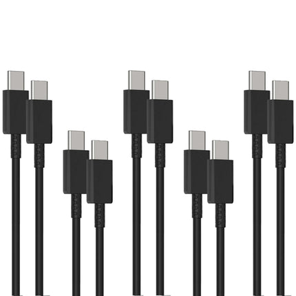 XJ-69 5 PCS 1m 3A USB-C / Type-C to Type-C TPU Charging Sync Data Cable for Mobile Phone, 5 PCS