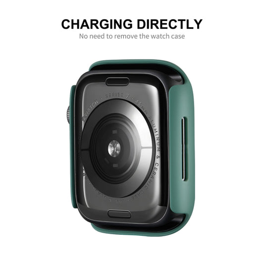 ENKAY Hat-Prince PC Frame + Full Coverage PMMA HD Screen Protector Film for Apple Watch Series 7 41mm