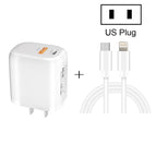 Charger + Type-C to 8 Pin Cable / US Plug