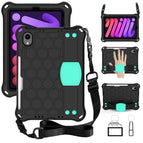 For iPad mini 6 / mini 2024 / Black+Aqua
