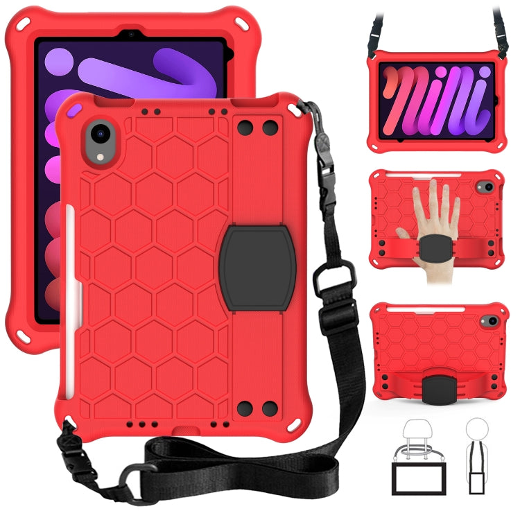 Honeycomb EVA Hybrid PC Tablet Case with Strap, For iPad mini 6 / mini 2024