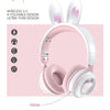 KE-01 Rabbit Ear Wireless Bluetooth 5.0 Stereo Music Foldable Headset with Mic For PC