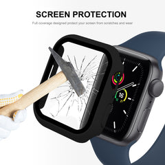 ENKAY Hat-Prince 2 in 1 PC Frame + 9H Tempered Glass Protector Full Coverage Case for Apple Watch Series 7 45mm