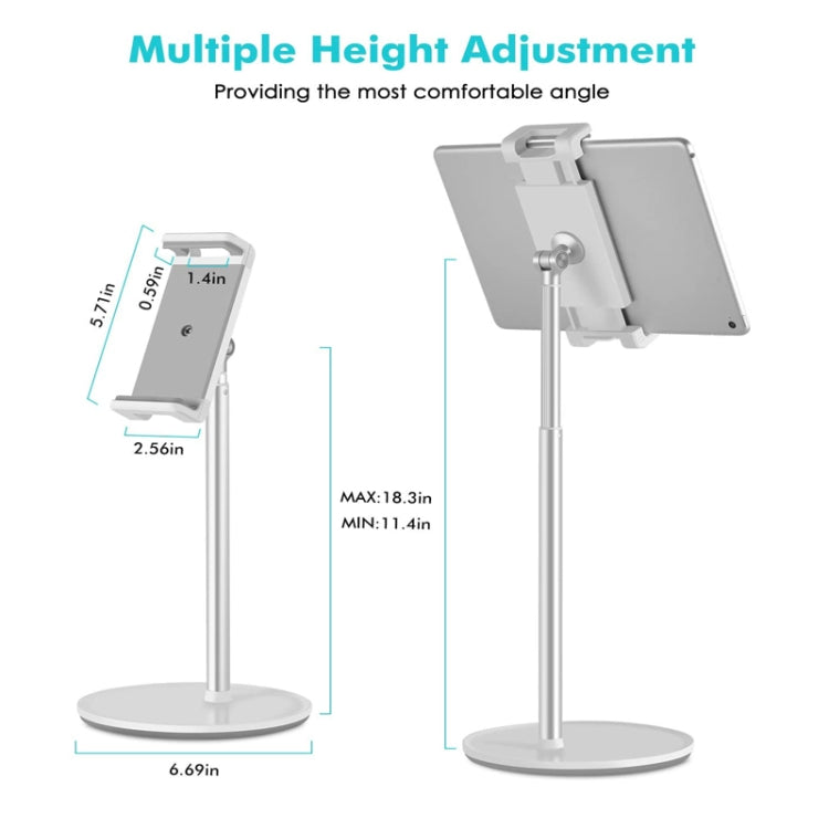 AP-4H Height Adjustable Aluminum Alloy Holder for 4.5-13 inch Mobile Phones and Tablets