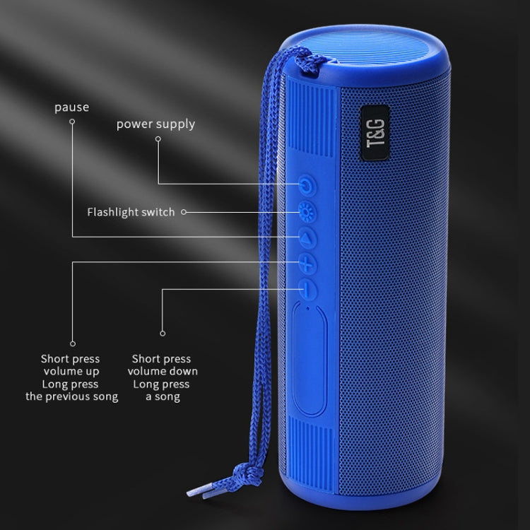 T&G TG635 Portable Outdoor Waterproof Bluetooth Speaker with Flashlight Function