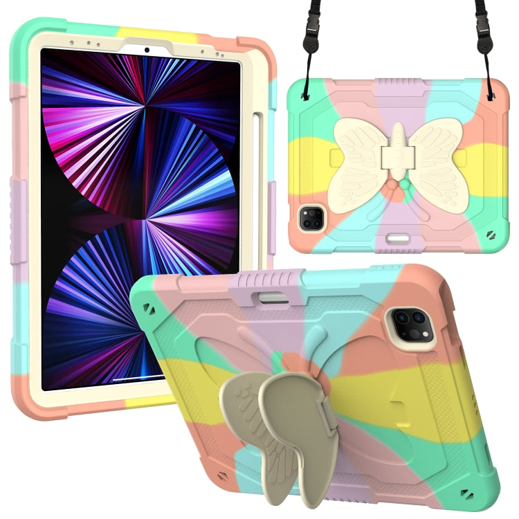 PC + Silicone Anti-drop Tablet Case with Butterfly Holder & Pen Slot for iPad Pro 11 2018 & 2020 & 2021 & Air 2020 10.9, For iPad Pro 11 2018 & 2020 & 2021 & Air 2020 10.9