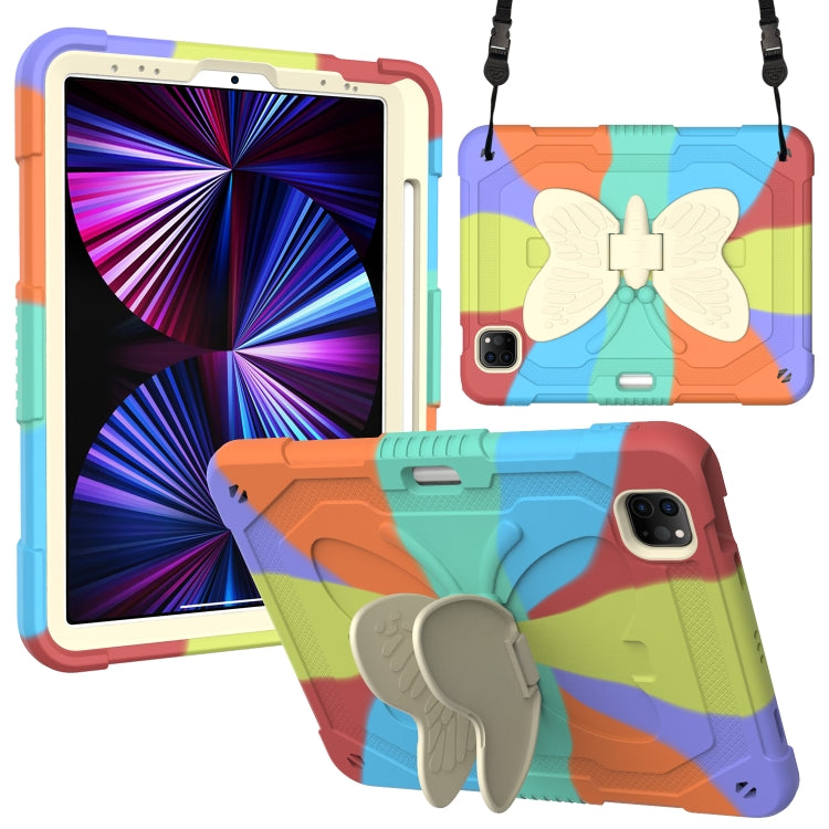 PC + Silicone Anti-drop Tablet Case with Butterfly Holder & Pen Slot for iPad Pro 11 2018 & 2020 & 2021 & Air 2020 10.9, For iPad Pro 11 2018 & 2020 & 2021 & Air 2020 10.9