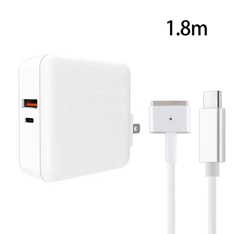 A6 PD 65W USB-C / Type-C + QC3.0 USB Laptop Adapter + 1.8m USB-C / Type-C to MagSafe 2 / T Data Cable Set for MacBook Series,, US Plug, US Plug + EU Plug, US Plug + AU Plug, US Plug + UK Plug, US Plug + EU Plug + UK Plug, US Plug + EU Plug + AU + UK Plug