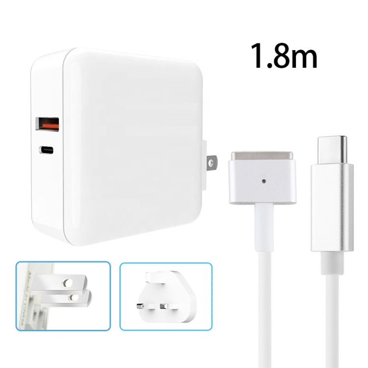 A6 PD 65W USB-C / Type-C + QC3.0 USB Laptop Adapter + 1.8m USB-C / Type-C to MagSafe 2 / T Data Cable Set for MacBook Series,, US Plug, US Plug + EU Plug, US Plug + AU Plug, US Plug + UK Plug, US Plug + EU Plug + UK Plug, US Plug + EU Plug + AU + UK Plug