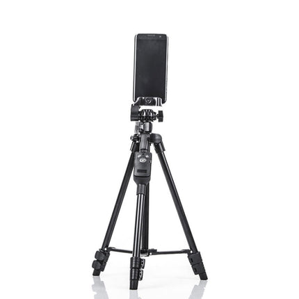 YUNTENG 6208 Aluminum Tripod Mount with Bluetooth Remote Control &  3-Way Head & Phone Clamp