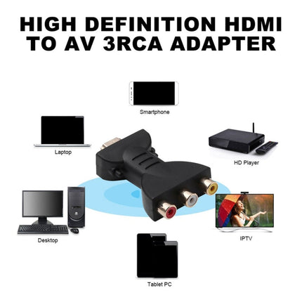 Gold-plated HDMI Male to 3 RGB RCA Video Audio Adapter AV Component Converter for DVD Projector, HDMI