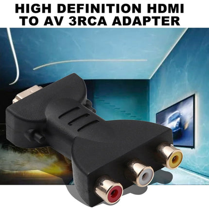 Gold-plated HDMI Male to 3 RGB RCA Video Audio Adapter AV Component Converter for DVD Projector, HDMI